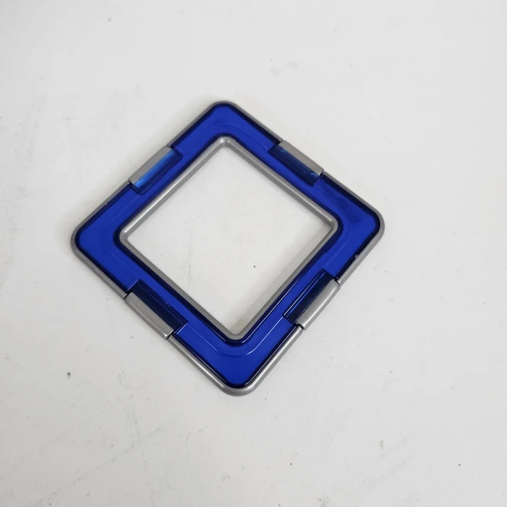 Magformers Magnetic Building Set Wheel and 1 Square Orange Blue Replacement part